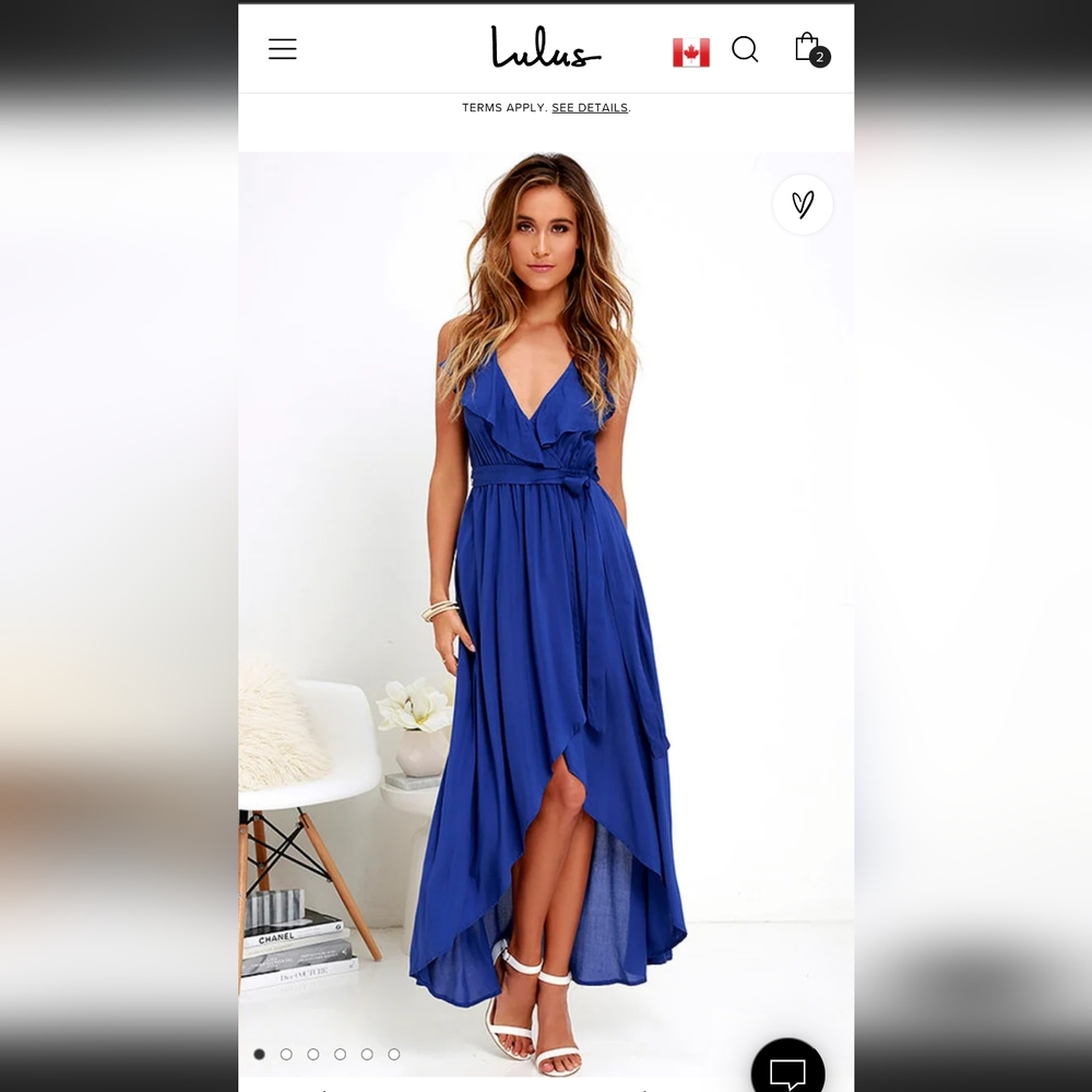 Lulu's Merriment to Be royal blue high-low dress